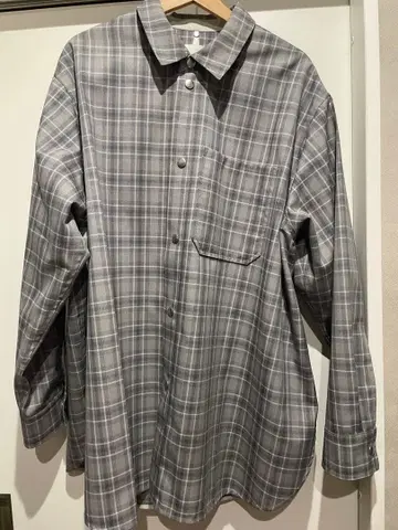 OAMC 체크 무늬 긴팔 셔츠 그레이