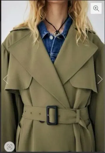 [ MOUSSY ] DRAPEY OVER TRENCH 코트 카키 트렌치