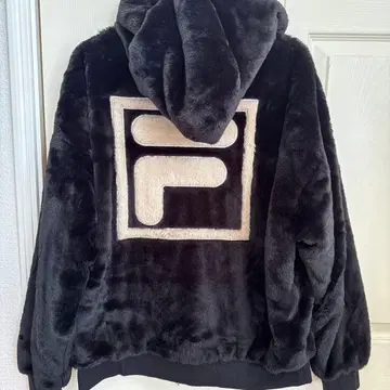 FILA 인조 모피 후드티