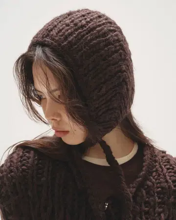 [ todayful ] 믹스 니트 스카프 다크 브라운