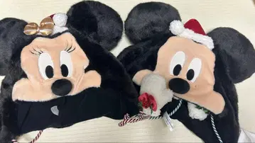 디즈니 크리스마스 2025 미키 & 미니 팬캡 세트