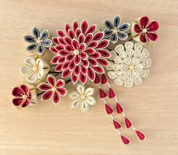 일본 의류용 머리 장식 꽃 모티브