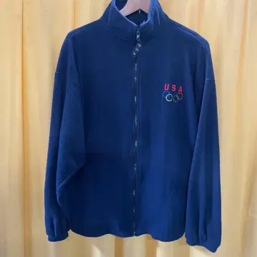 made in USA 90s 플리스 자켓 네이비