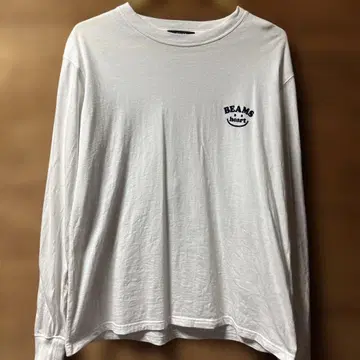 beams 롱T 화이트 L 사이즈