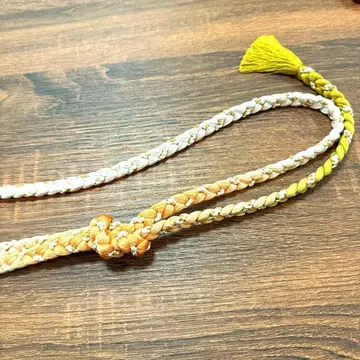 오렌지와 노랑 그라데이션 허리띠 후리소데에도