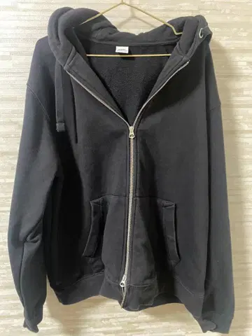ZARA 블랙 집업 후드티 XL