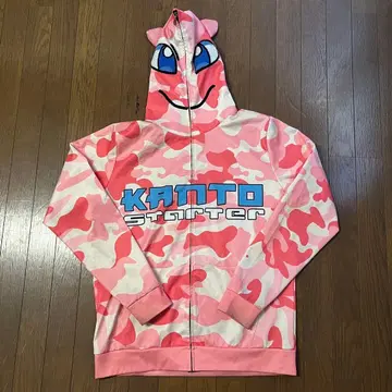 뮤우 후드티 핑크 카모플라쥬 Y2K kanto Starter