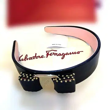 Salvatore Ferragamo 블랙 가죽 헤어밴드
