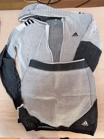 adidas 스트라이프 후디 스커트 세트 M