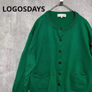 시마무라 LOGOSDAYS 심플 가디건 포켓 부착 캐주얼