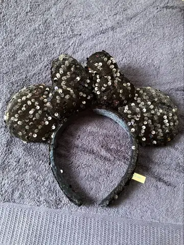 디즈니 미니 마우스 스팽글 블랙 머리띠