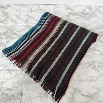 [ 새상품급 ] Paul Smith 스트라이프 머플러 울 100%