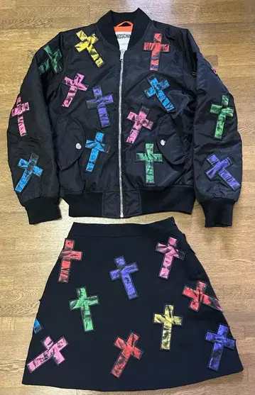 MOSCHINO COUTURE 컬러풀 십자가 셋업
