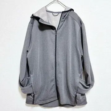 그레이 풀 집업 후드 부착 후드티 [ M ] 무지 원 포인트 스트레치