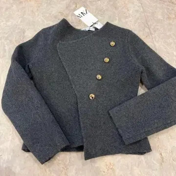 ZARA 그레이 가디건 plain knit cardigan