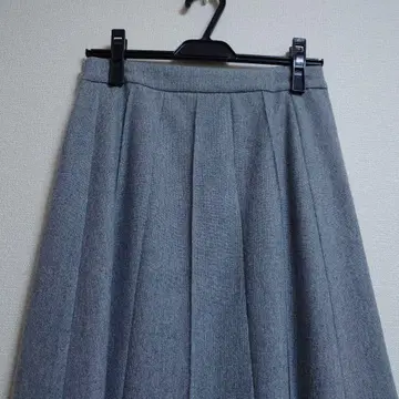 그레이 울 스커트