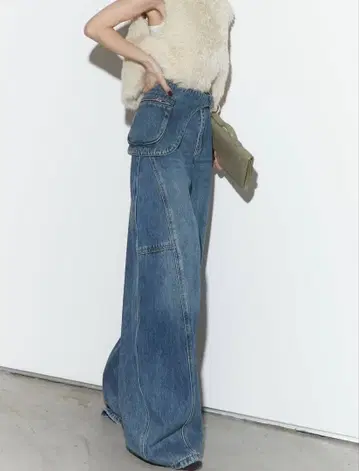 ANDREA&Co. 포켓 벨트 데님 팬츠