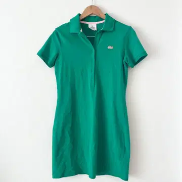 LACOSTE 라코스테 그린 폴로 원피스 38
