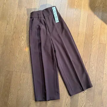 LOUNIE 브라운 와이드 슬랙스