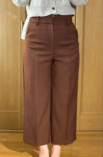 LOUNIE 브라운 와이드 슬랙스 미사용 택 포함 깔끔한 오피스