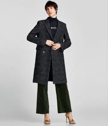 ZARA 트위드 울 코트