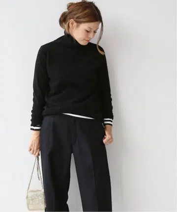 Deuxieme Classe CHESS 터틀넥 풀오버 네이비