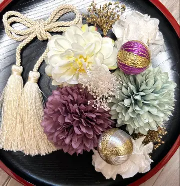 성인식 졸업식 시치고산 사전 촬영 머리 장식