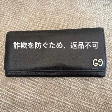 GG 블랙 가죽 장지갑