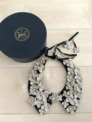 laneii 꽃 모티브 탈부착 카라 목걸이 꽃 액세서리