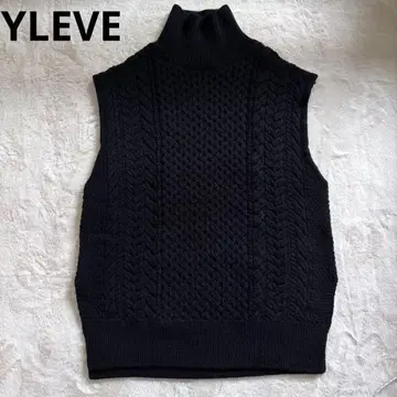이레브 (YLEVE) 울 100% 케이블 니트 베스트