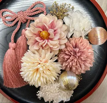 성인식 졸업식 시치고산 사전 촬영 머리 장식 세트