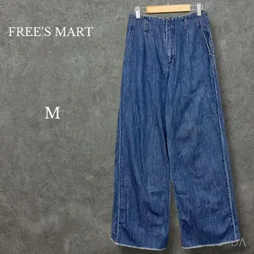 프리즈마트 [ M ] 와이드 데님 팬츠 컷오프 청바지