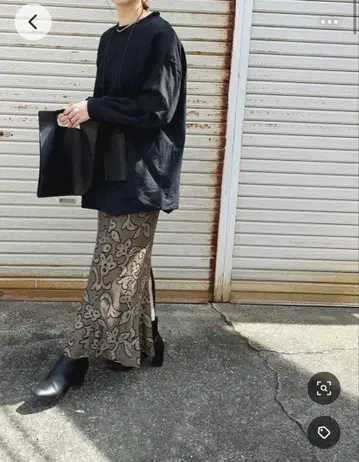 todayful 자카드 리프 펜슬 스커트 36