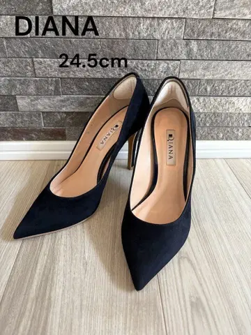 DIANA 네이비 스웨이드 하이힐