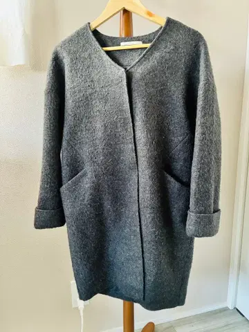 울 코트 다크 그레이