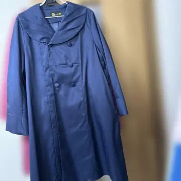 SOIR 네이비 롱 코트 벨트 포함