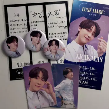 &TEAM 월파 니콜라스 트레이딩 카드 캔뱃지 사진 티켓