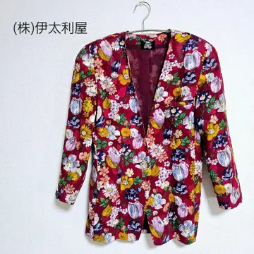 이탈리아 (주)이타리야 꽃무늬 자수 노카라 자켓