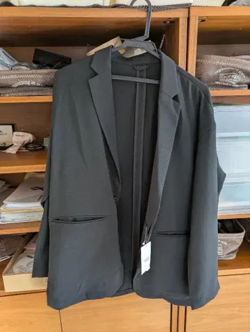 [새상품] nano universe 블랙 테일러드 자켓 M