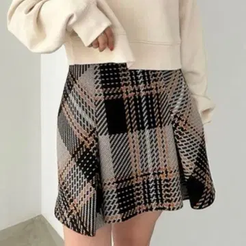 snidel 스나이델 로빙 체크 미니 스커트