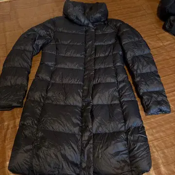 유니클로 블랙 롱 다운 M