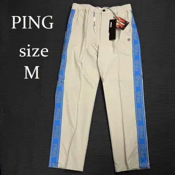 새상품 핑 골프 전방향 스트레치 와이드 테이퍼드 팬츠 보온 베이지 M