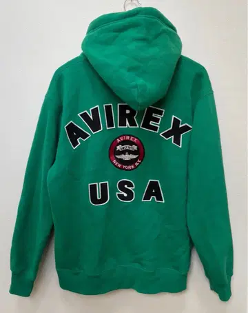 아비렉스 집업 후드티 AVIREX 그린 루즈핏 XL