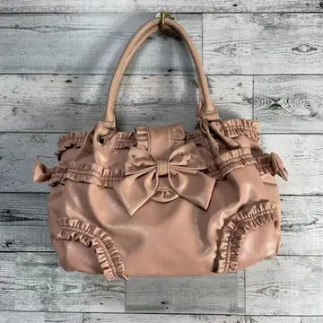 Y2K 가죽 백 숄더백 리본 핑크 페어리 그런지