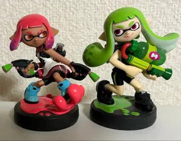 amiibo 스프라툰 걸 그린 네온 핑크 세트 2체