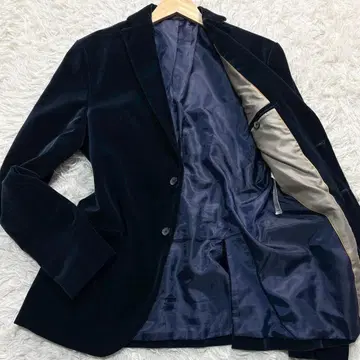 ZARA MAN 다크 블루 벨벳 테일러드 자켓