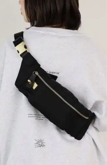 ORSETTO 나일론 바디백 웨스트 파우치 블랙