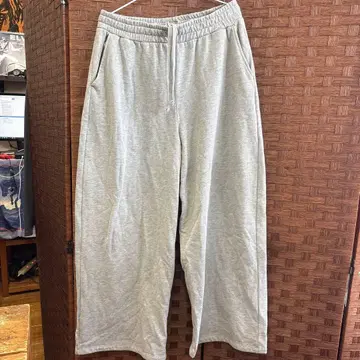 ASOS DESIGN 그레이 와이드 팬츠 조거 팬츠 M