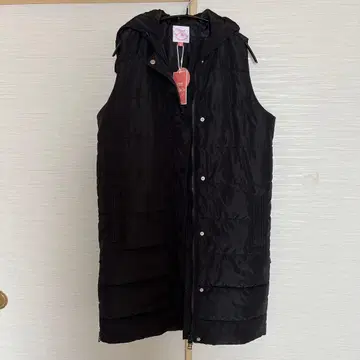 [ outdoor ] 충전솜 롱 베스트 경량 방한 블랙