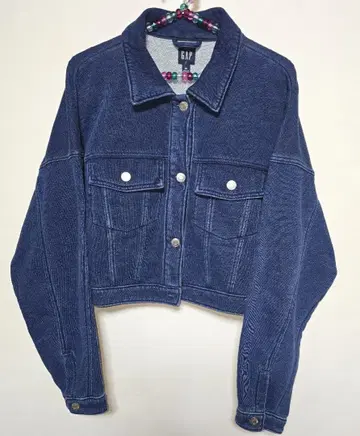 GAP 크롭 데님 자켓